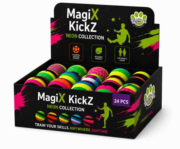 Triton-X - MagiX KickZ Neon Collection – Footbag 5 cm freestyle