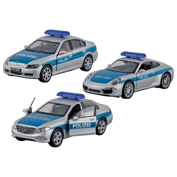 goki Polizeiauto – Spielzeugauto aus Spritzguss mit Rückzugmotor