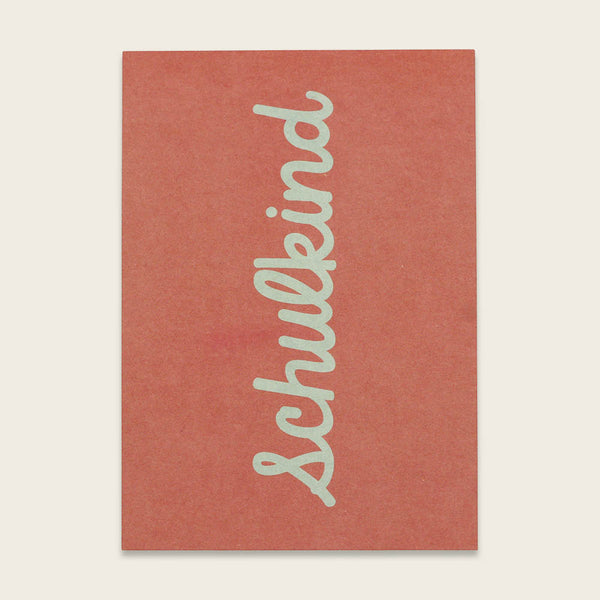 ava&yves - Postkarte "Schulkind" rosa/blau