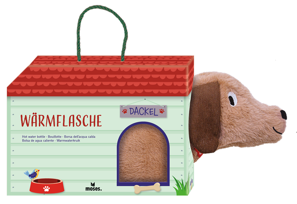 Moses - Wärmflasche Dackel mit Kuschelbezug