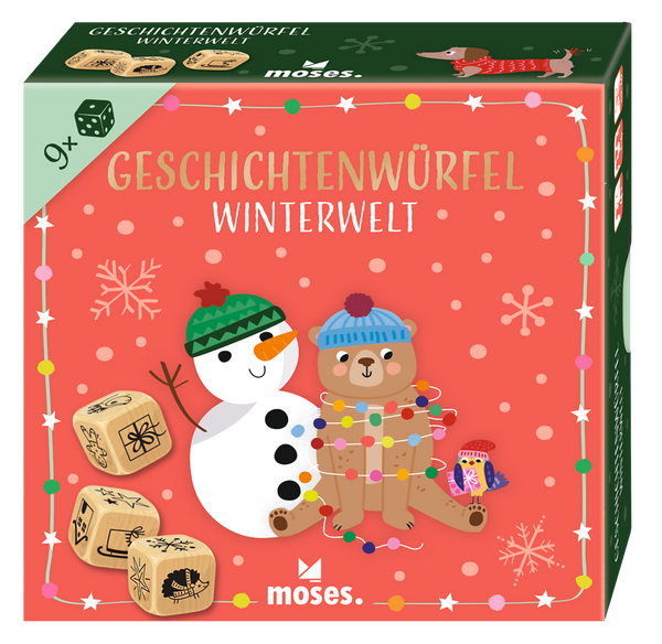 Moses - Geschichtenwürfel Winterwelt – 9 Holzwürfel