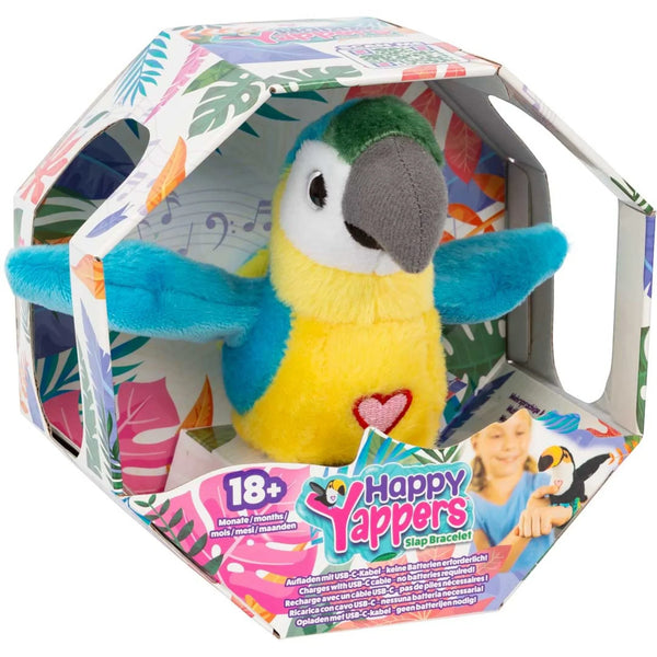 Happy Yappers Blauer Papagei - Interaktiver sprechender Plüschvogel - Makimo - Smart Kids