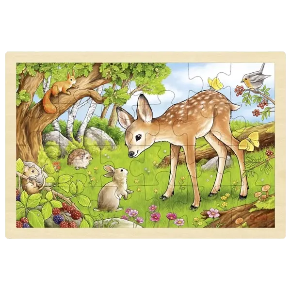 goki Einlegepuzzle Rehkitz – Holzpuzzle für Kinder