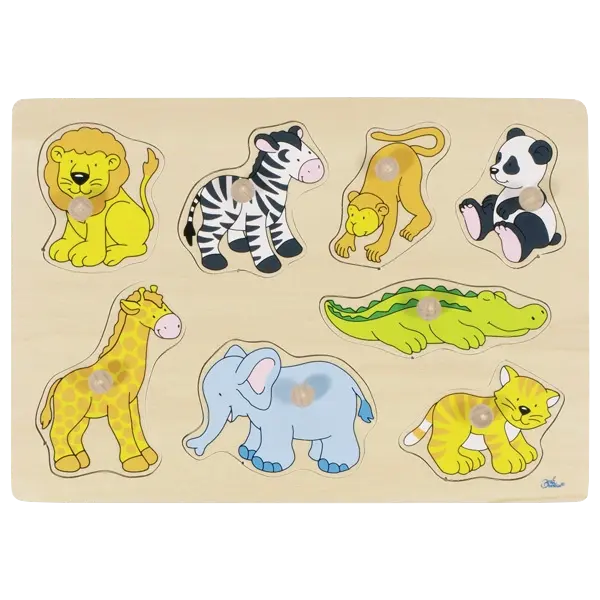 goki Steckpuzzle Zootiere – Holzpuzzle für Kinder