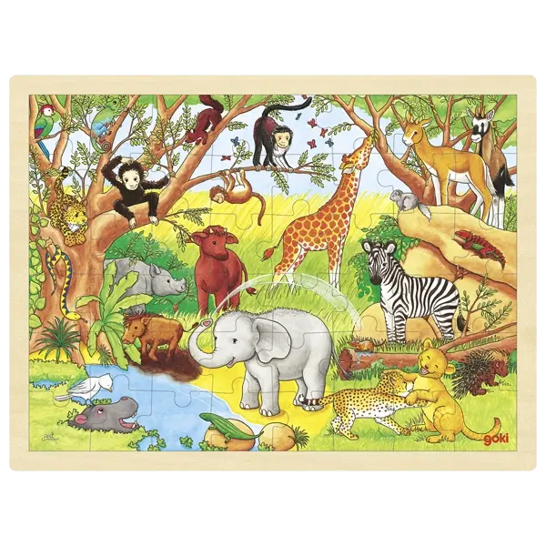 goki Einlegepuzzle Afrika – Holzpuzzle für Kinder