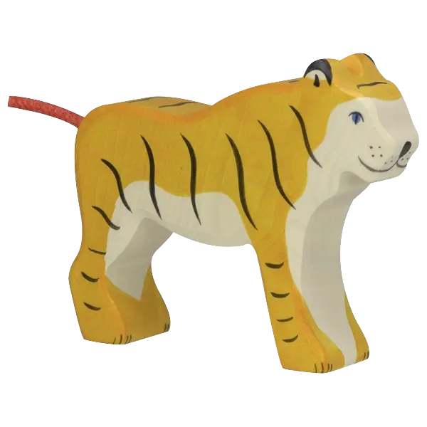 Holztiger Tiger, stehend – Holztier zum Spielen