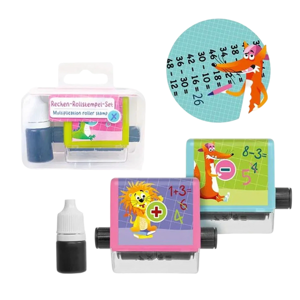 ABC-5 2-teiliges Rechen-Rollstempel-Set