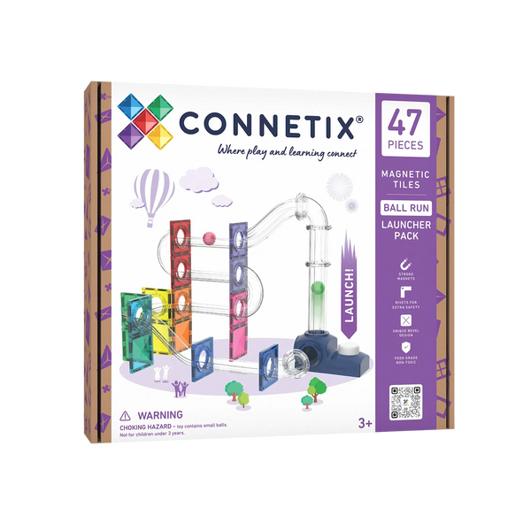 CONNETIX - Ball Run Launcher Pack 47 Teile – Magnet-Kugelbahn 🚀