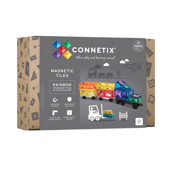 CONNETIX Magneten Regenbogen Transportset 50-teilig