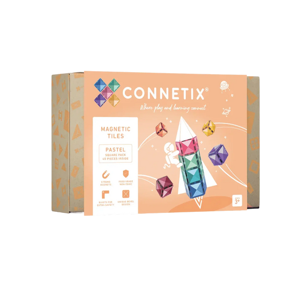 CONNETIX Pastell Quadratpaket - 40-teiliges Set