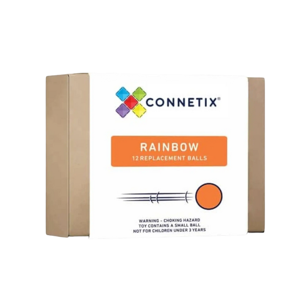 CONNETIX Rainbow Ball Pack 12 pc - Holzkugeln für Kugelbahn in Regenbogenfarben