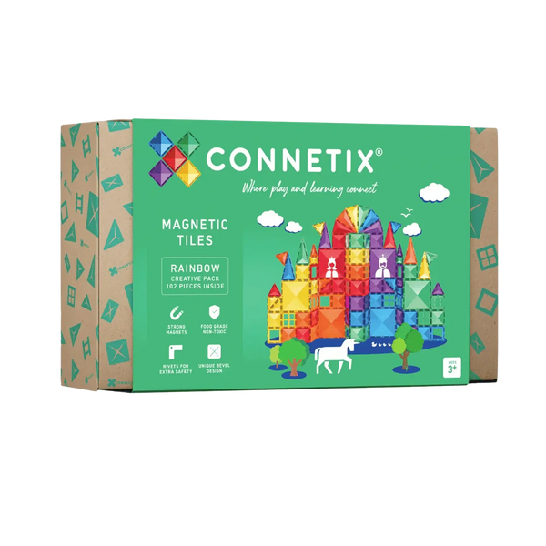 CONNETIX Regenbogen-Kreativpaket – 102-teiliges Set