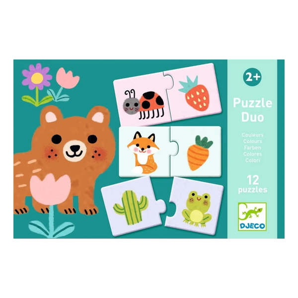 DJECO - Lernspiel Puzzle duo Farben - Farbenlernpuzzle Zuordnung
