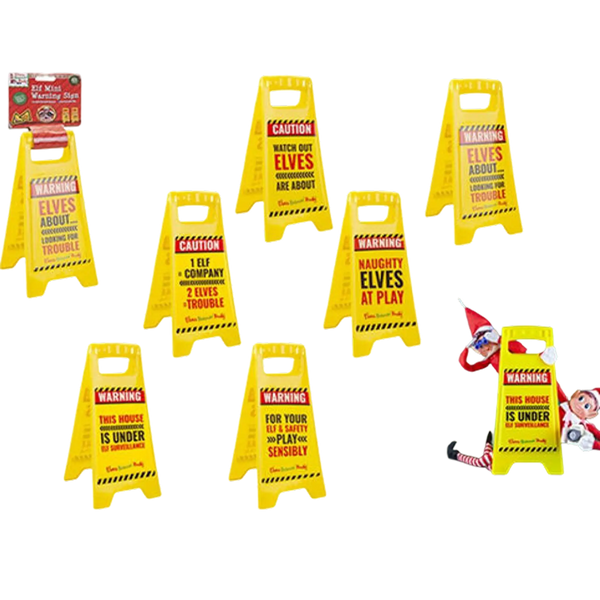 Elfen Warnschild mit Slogan – 25,4 cm Wichtel Streich
