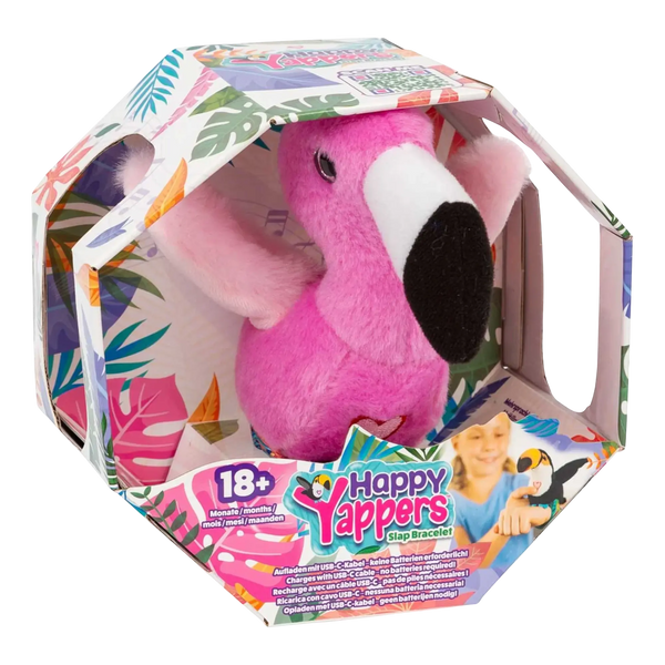Happy Yappers Flamingo - Interaktiver sprechender Plüschvogel