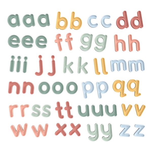 INSPIRE MY PLAY - Sensorikspielzeug Silikon-Buchstaben-Set (57-teilig)