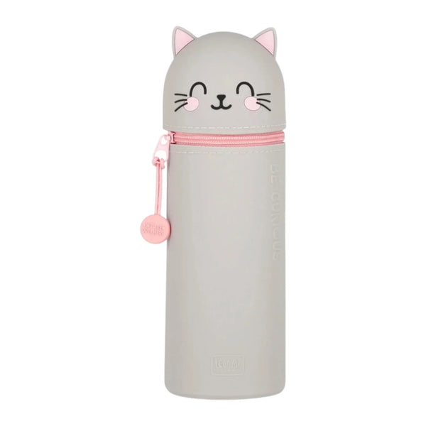 LEGAMI 2-in-1-Federmäppchen aus Silikon - Kawaii Kitty - Makimo - Smart Kids