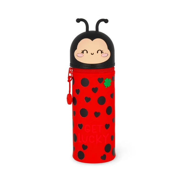 Legami 2-in-1 Federmäppchen aus Silikon Kawaii Marienkäfer
