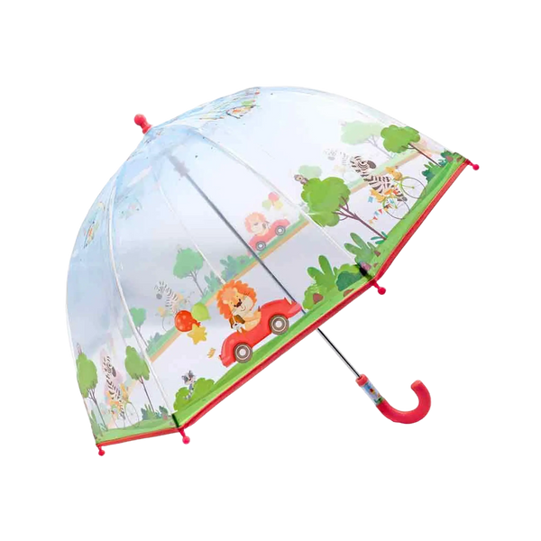 Kinder-Regenschirm - Safari fahrende Tiere