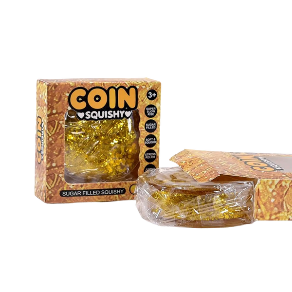 Kögler - Stretch-O Squishy Coin – Maltose Goldmünze 8 cm