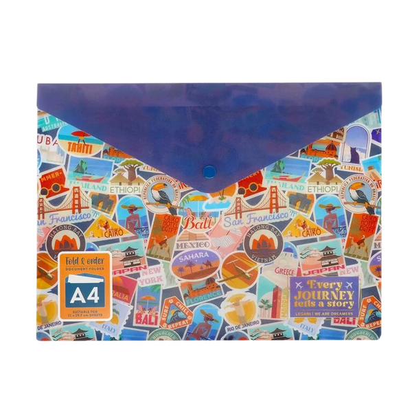 LEGAMI Dokumentenmappe – Fold & Order – Travel-Stickers