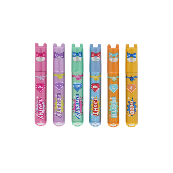 LEGAMI Set mit 6 Mini-Textmarkern – Teddy's Superpower