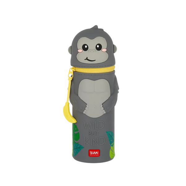 Legami - 2-in-1 Federmäppchen Gorilla „Wild but Kind“ – Kawaii