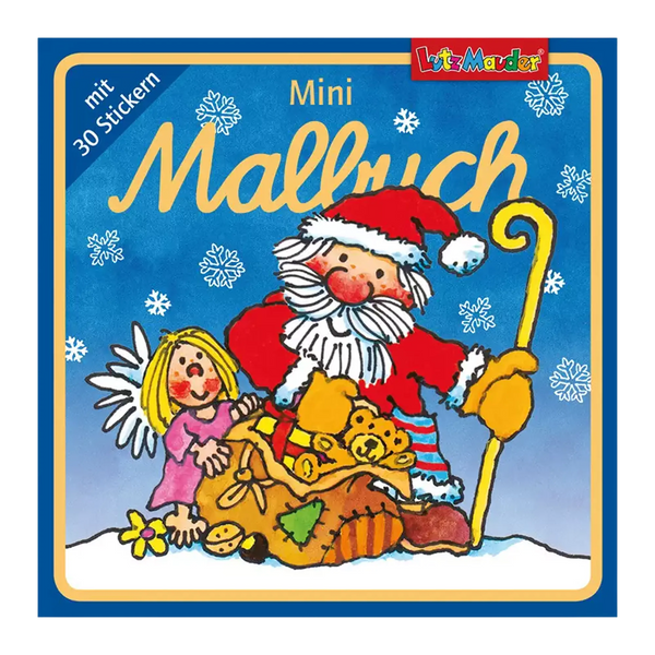 Mini-Malbuch Weihnachten – 11 Seiten Kinder-Malspaß mit Stickern