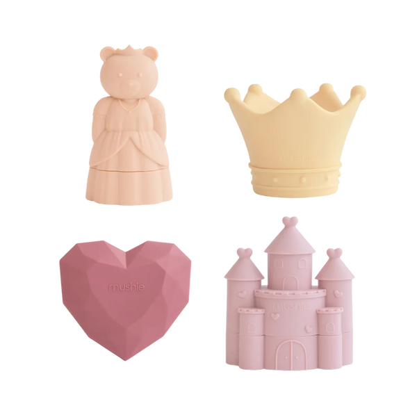 Mushie - Princess Bath Play Set 4-Pack – Silikon Badspielzeug