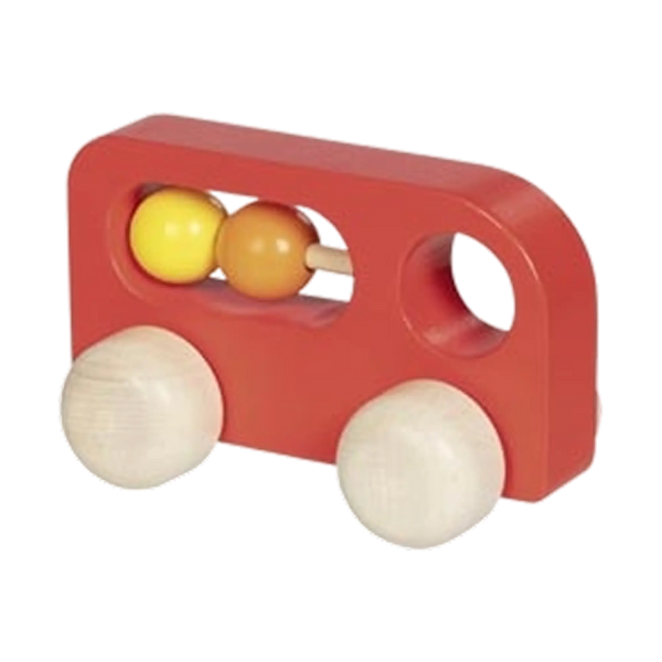 goki Greiffahrzeuge Klangexpress – Greifspielzeug aus Holz mit Klang
