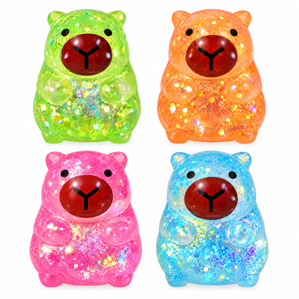 Stretch-O - Maltose Quetsch Capybara mit Glitzer – Squishy