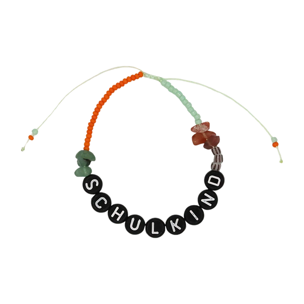 ava&yves - Perlenarmband "Schulkind" - mint/orange