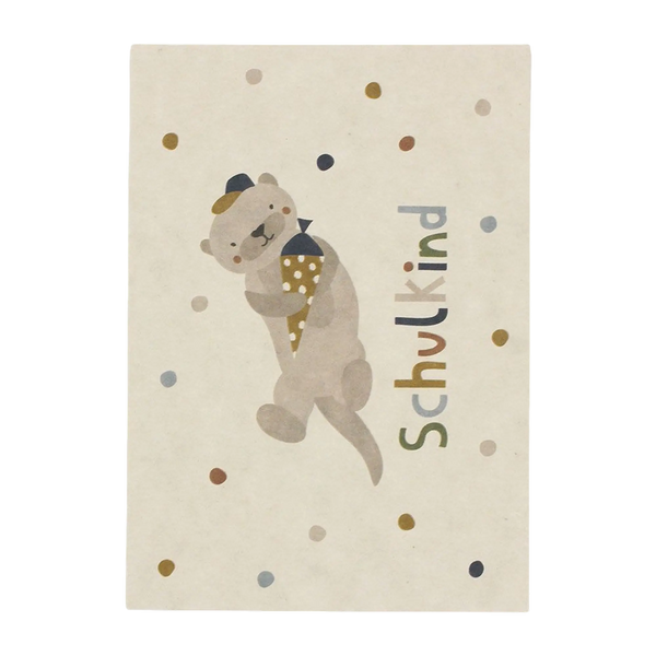 ava&yves - Postkarte Otter "Schulkind"