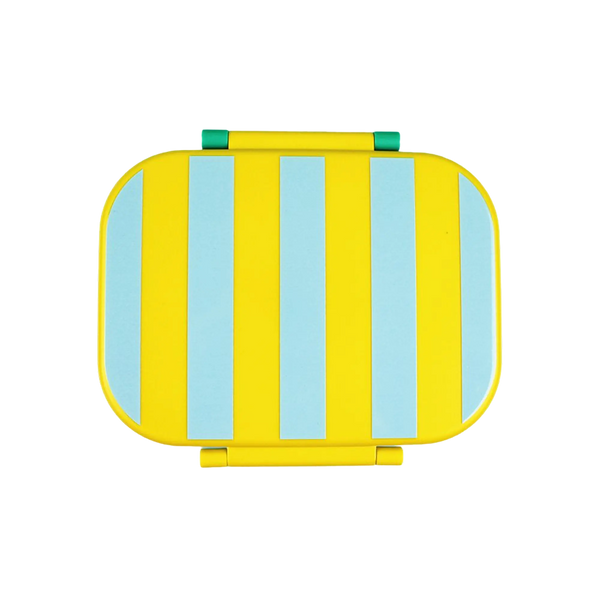 ava&yves Brotdose – Lunchbox Stripes Gelb Hellblau Grün 850 ml