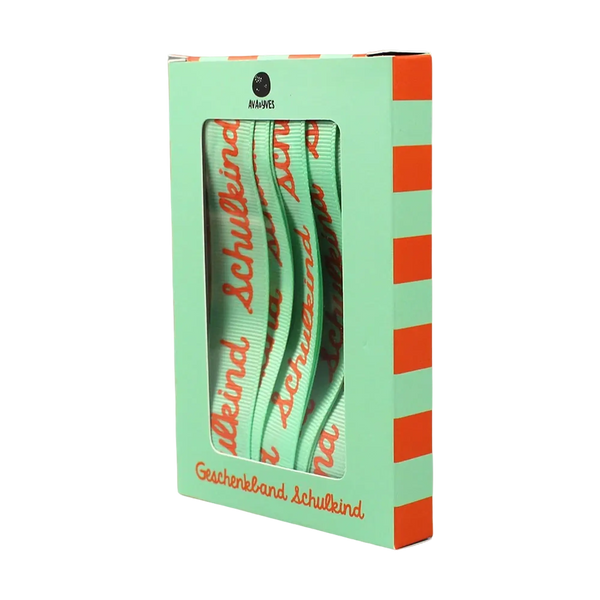 avy&yves - Geschenkband-Set "Schulkind" - mint/flieder/orange