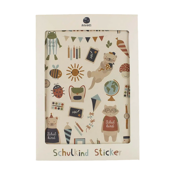avy&yves - Klebe-Sticker Schulkind „Nature Kids“ – A5 Stickerbogen zum Schulanfang