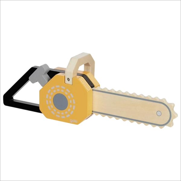 goki Kettensäge mit Geräusch – Spielzeug-Kettensäge aus Holz
