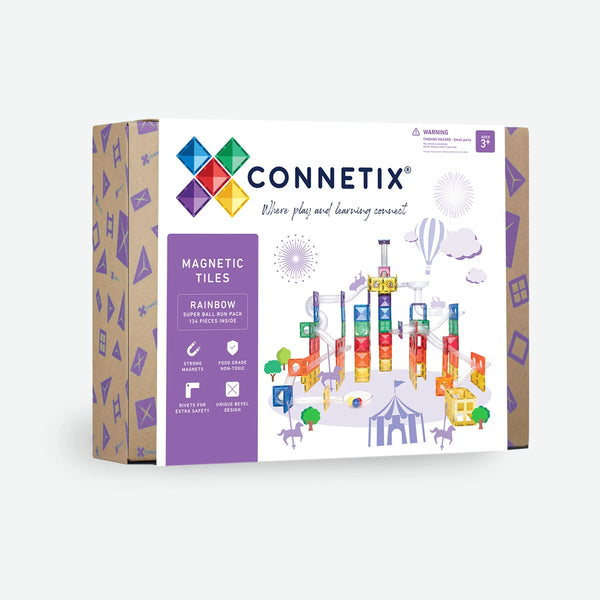 CONNETIX - Super Ball Run Pack 134 Teile – Magnet-Kugelbahn 🌈