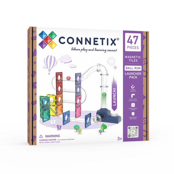 CONNETIX - Ball Run Launcher Pack 47 Teile – Magnet-Kugelbahn 🚀