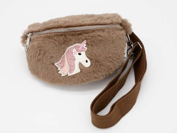 k:s me - Tasche Sidebag Plüsch Einhorn - Braun - Makimo - Smart Kids