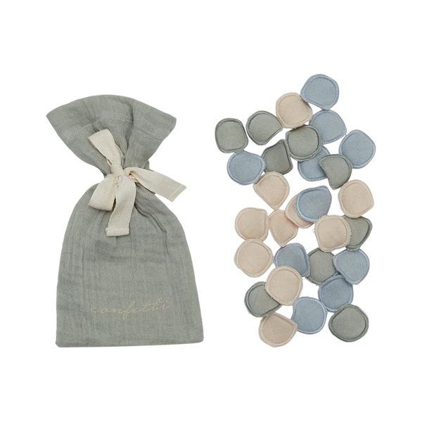 leevje – Musselin-Konfetti aus Bio-Baumwolle - Blue
