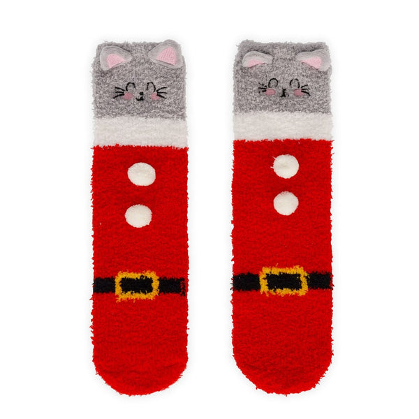 Legami It’s a Match! Anti-Rutsch-Socken Kitty Santa für Erwachsene