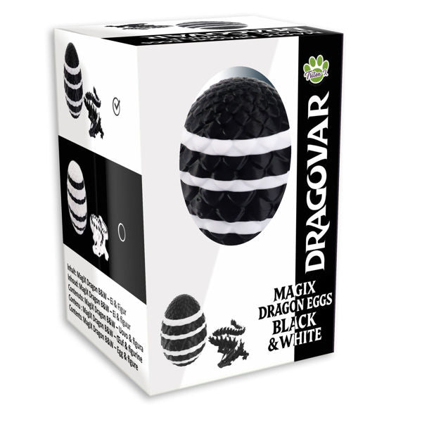 Triton-X - MagiX Dragon Egg „BLACK & WHITE“ – Drachen im Ei (Dragovar & Draquor) - Makimo - Smart Kids