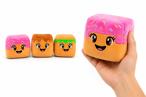 Triton-X - XL Maltose Cute Cube 8 cm mit Stoffhülle – Slow Rise