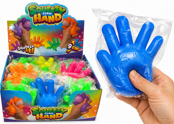 Triton-X - Squishy Neon Quetschhand 9 cm ✋🌈