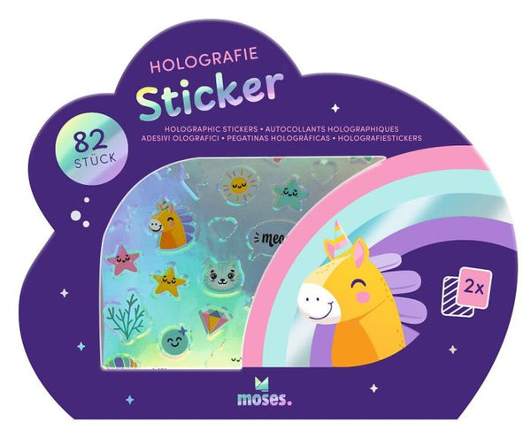 moses - Holografie Sticker – Funkelnde Motive (82 Stück)