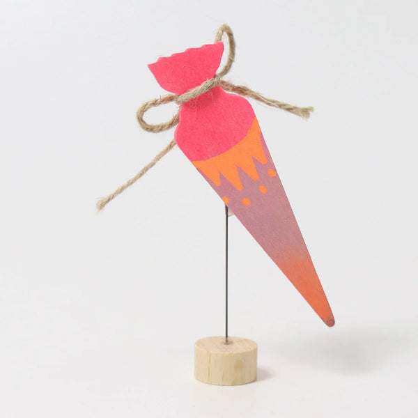 GRIMM'S Steckfigur Schultüte Neonpink