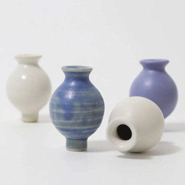 GRIMM'S Weiße Vase - Keramik Deko-Vase für Geburtstagsringe Ø6cm - Makimo - Smart Kids