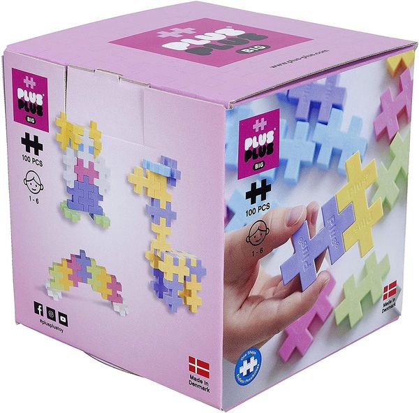 PLUS PLUS Kreativ-Bausteine BIG Pastell – 100 Teile