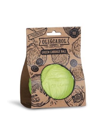 Oli&Carol Green Cabbage Baby Ball aus 100% Naturkautschuk